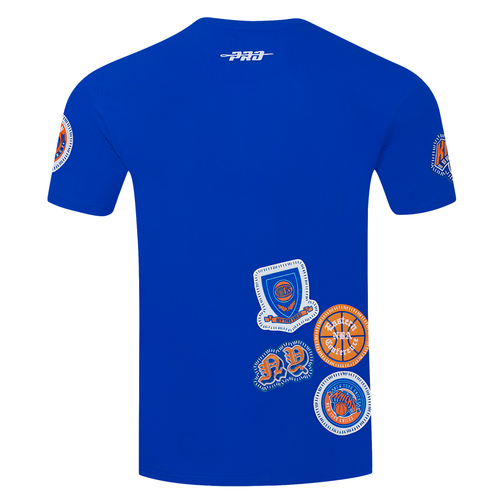 NBA NEW YORK KNICKS DIY PICK STITCH MEN'S SINGLE JERSEY TEE (ROYAL BLUE)