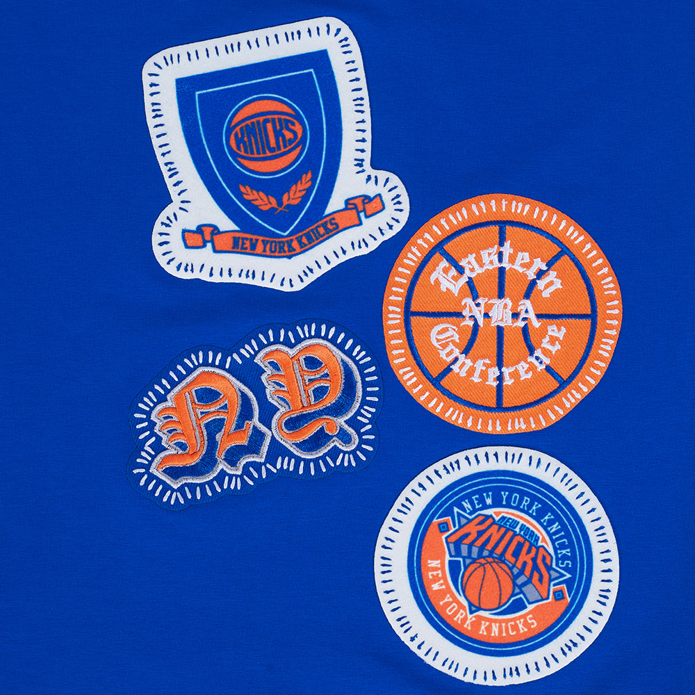 NBA NEW YORK KNICKS DIY PICK STITCH MEN'S SINGLE JERSEY TEE (ROYAL BLUE)