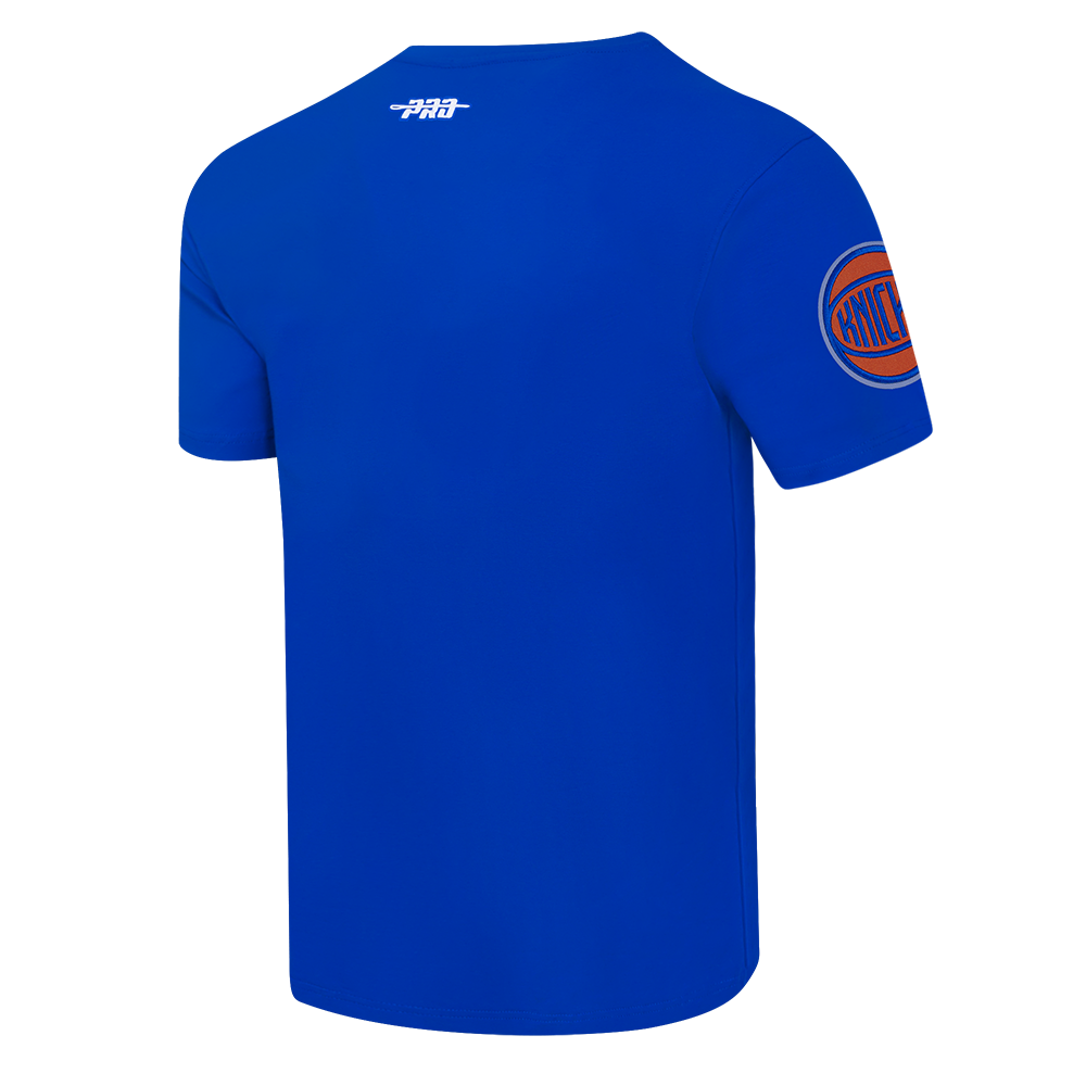NBA NEW YORK KNICKS RETRO ELEVATION T-SHIRT EN JERSEY SIMPLE POUR HOMME (BLEU ROYAL)