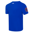 NBA NEW YORK KNICKS RETRO ELEVATION T-SHIRT EN JERSEY SIMPLE POUR HOMME (BLEU ROYAL)