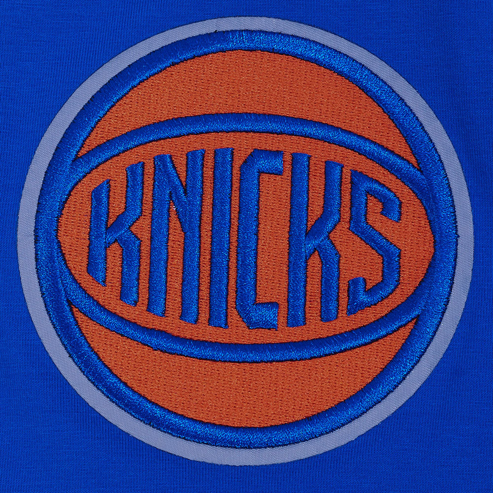 NBA NEW YORK KNICKS RETRO ELEVATION T-SHIRT EN JERSEY SIMPLE POUR HOMME (BLEU ROYAL)