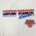 NBA NEW YORK KNICKS CHROME MEN'S COTTON JERSEY DROP SHOULDER TEE (EGGSHELL)