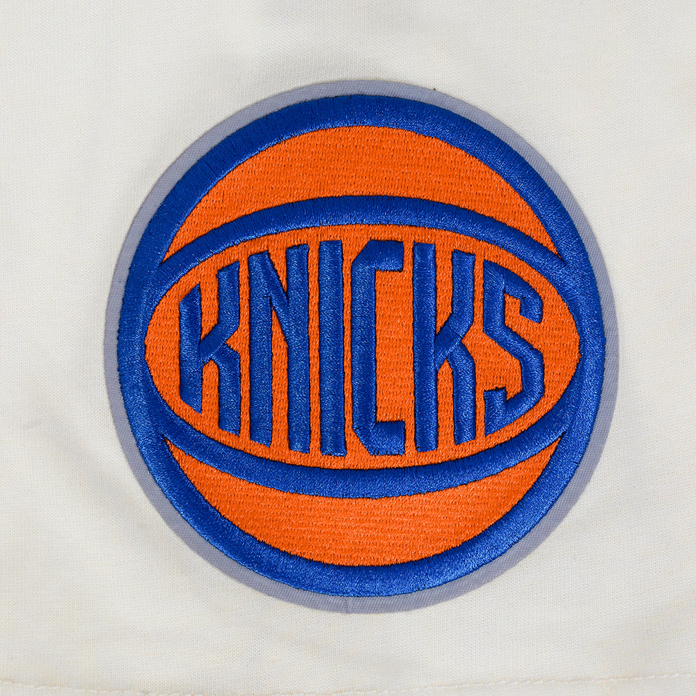 NBA NEW YORK KNICKS CHROME MEN'S COTTON JERSEY DROP SHOULDER TEE (EGGSHELL)