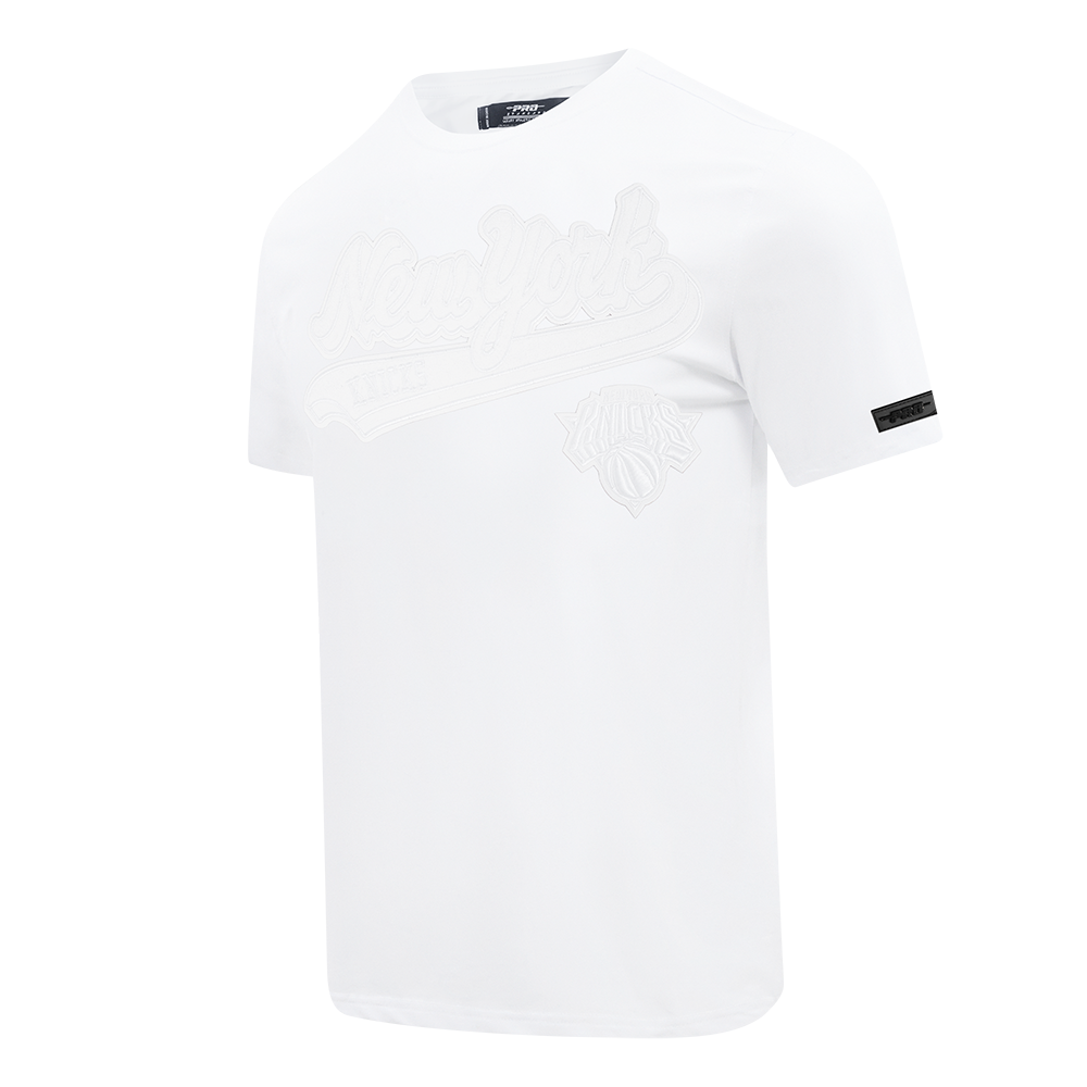 NBA NEW YORK KNICKS WHITE OUT MEN'S SINGLE JERSEY TEE (WHITE)