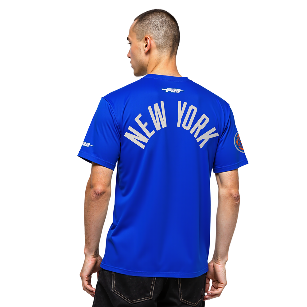 NBA NEW YORK KNICKS MODERN ORIGINALS MEN'S SJ TEE (ROYAL BLUE)