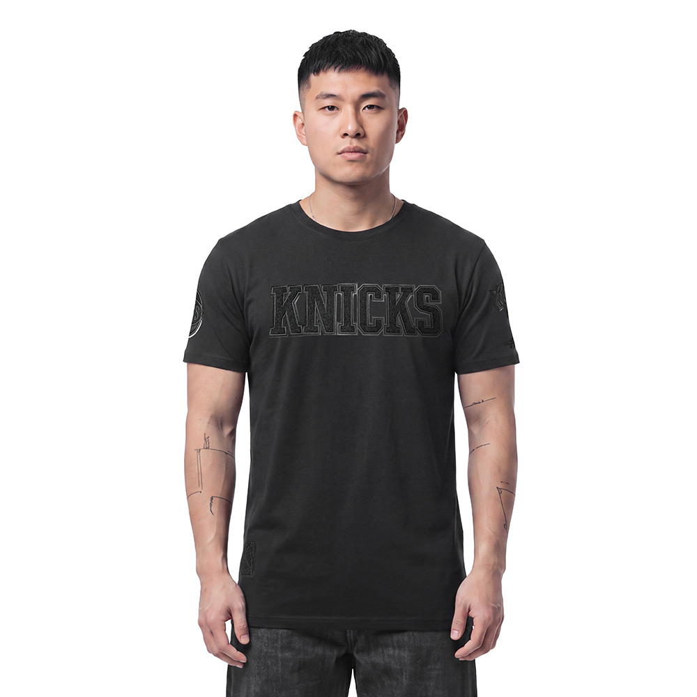 NBA NEW YORK KNICKS TRIPLE BLACK CHEMISE POUR HOMME (NOIR)