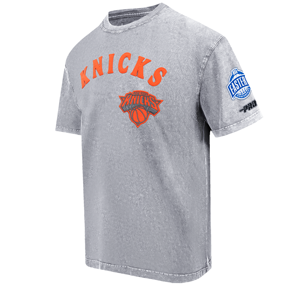 NBA NEW YORK KNICKS FIRST TEAM MEN'S S/S TEE (WASHED GREY)