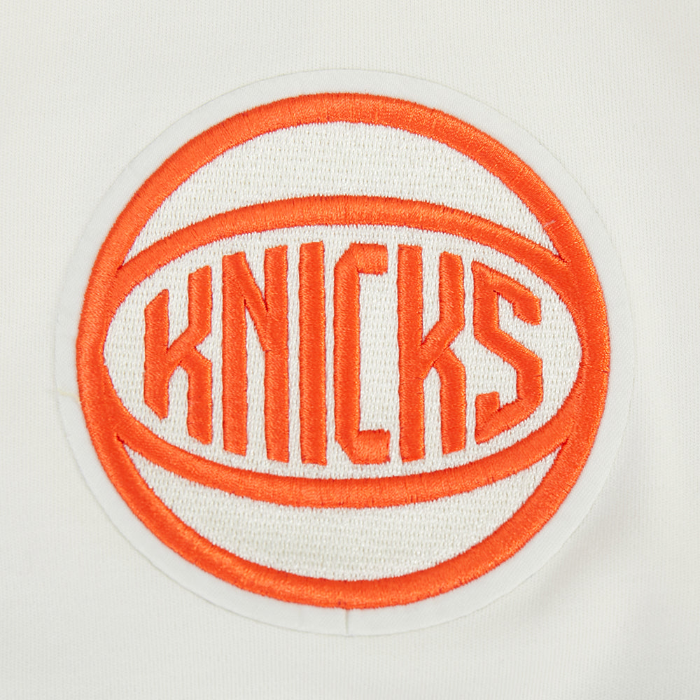 NBA NEW YORK KNICKS FIRST TEAM MEN'S RAGLAN TEE (EGGSHELL/ROYAL BLUE)