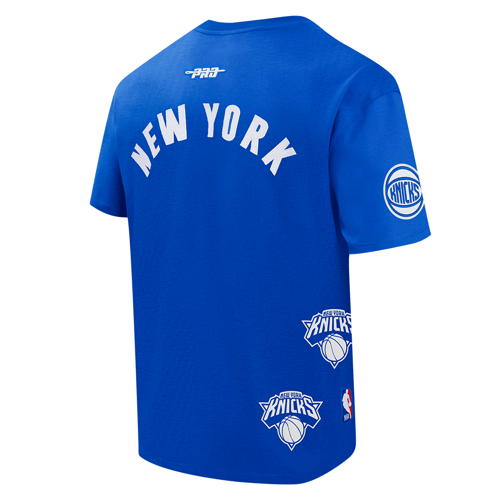NBA NEW YORK KNICKS T-SHIRT À MANCHES COURTES POUR HOMME (BLEU ROYAL)