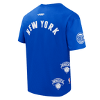 NBA NEW YORK KNICKS T-SHIRT À MANCHES COURTES POUR HOMME (BLEU ROYAL)