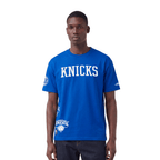 NBA NEW YORK KNICKS T-SHIRT À MANCHES COURTES POUR HOMME (BLEU ROYAL)