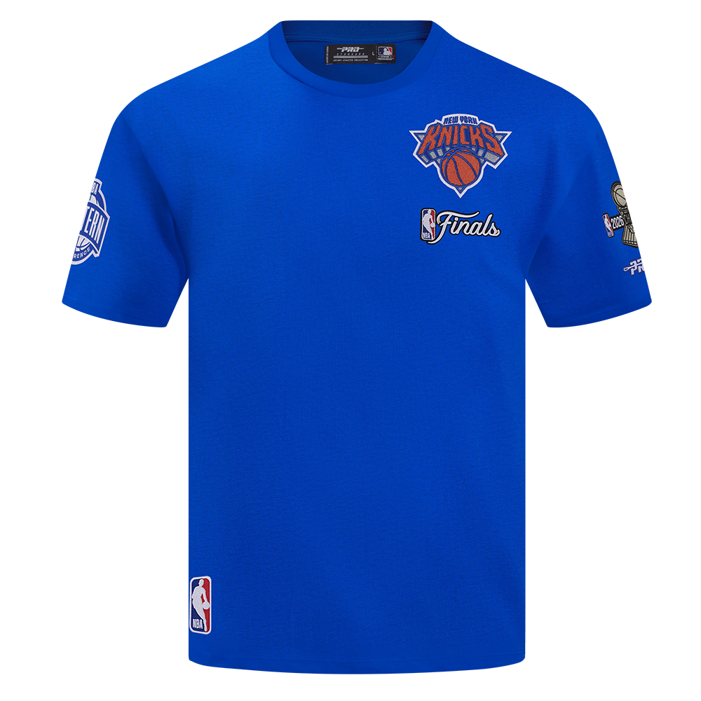 NBA NEW YORK KNICKS T-SHIRT DU CHAMPIONNAT 2026 À MANCHES COURTES POUR HOMME (BLEU ROYAL)