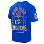 NBA NEW YORK KNICKS T-SHIRT DU CHAMPIONNAT 2026 À MANCHES COURTES POUR HOMME (BLEU ROYAL)