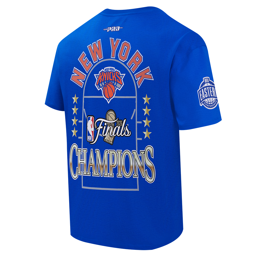 NBA NEW YORK KNICKS T-SHIRT DU CHAMPIONNAT 2026 À MANCHES COURTES POUR HOMME (BLEU ROYAL)