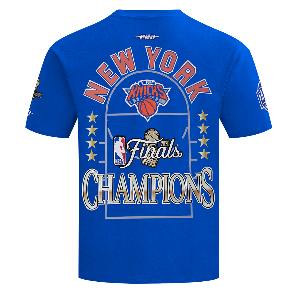 NBA NEW YORK KNICKS T-SHIRT DU CHAMPIONNAT 2026 À MANCHES COURTES POUR HOMME (BLEU ROYAL)