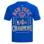 NBA NEW YORK KNICKS T-SHIRT DU CHAMPIONNAT 2026 À MANCHES COURTES POUR HOMME (BLEU ROYAL)