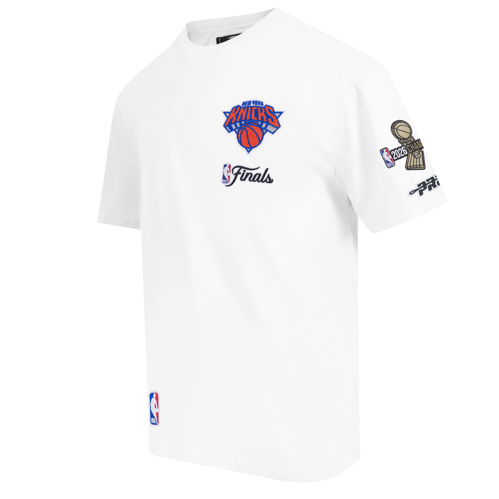 NBA NEW YORK KNICKS T-SHIRT DU CHAMPIONNAT 2026 À MANCHES COURTES POUR HOMME (BLANC)
