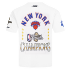 NBA NEW YORK KNICKS T-SHIRT DU CHAMPIONNAT 2026 À MANCHES COURTES POUR HOMME (BLANC)