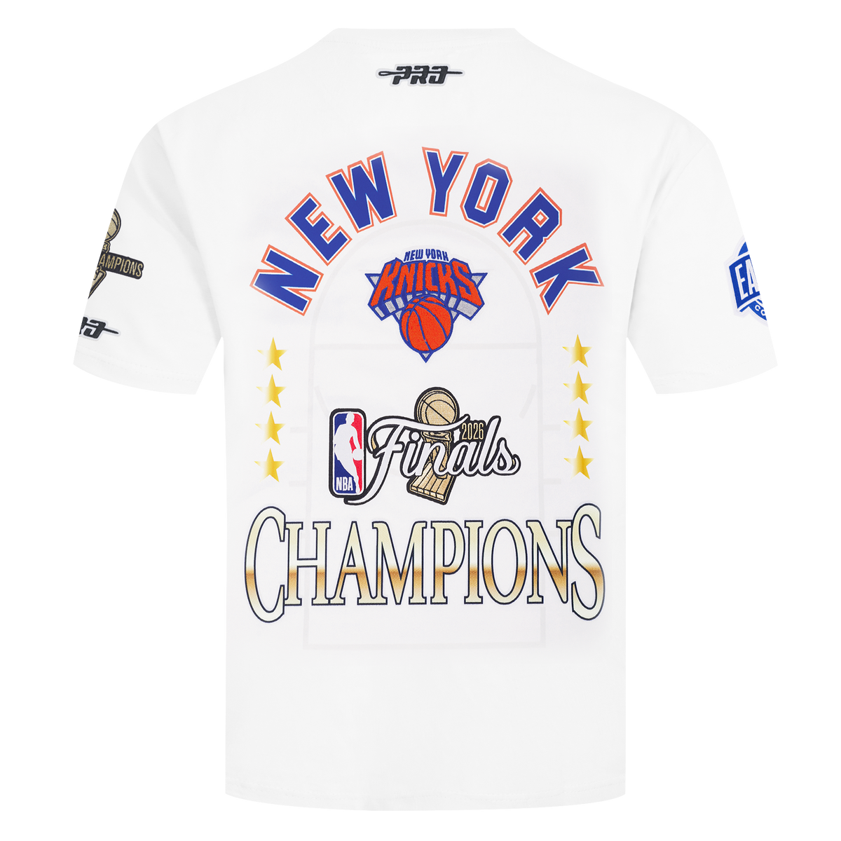 NBA NEW YORK KNICKS T-SHIRT DU CHAMPIONNAT 2026 À MANCHES COURTES POUR HOMME (BLANC)