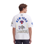 NBA NEW YORK KNICKS T-SHIRT DU CHAMPIONNAT 2026 À MANCHES COURTES POUR HOMME (BLANC)