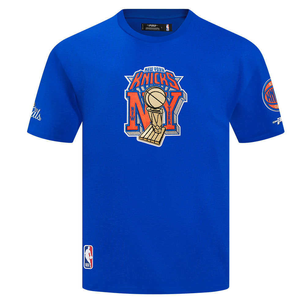 NBA NEW YORK KNICKS T-SHIRT À MANCHES COURTES POUR HOMME (BLEU ROYAL)