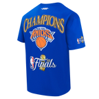 NBA NEW YORK KNICKS T-SHIRT À MANCHES COURTES POUR HOMME (BLEU ROYAL)