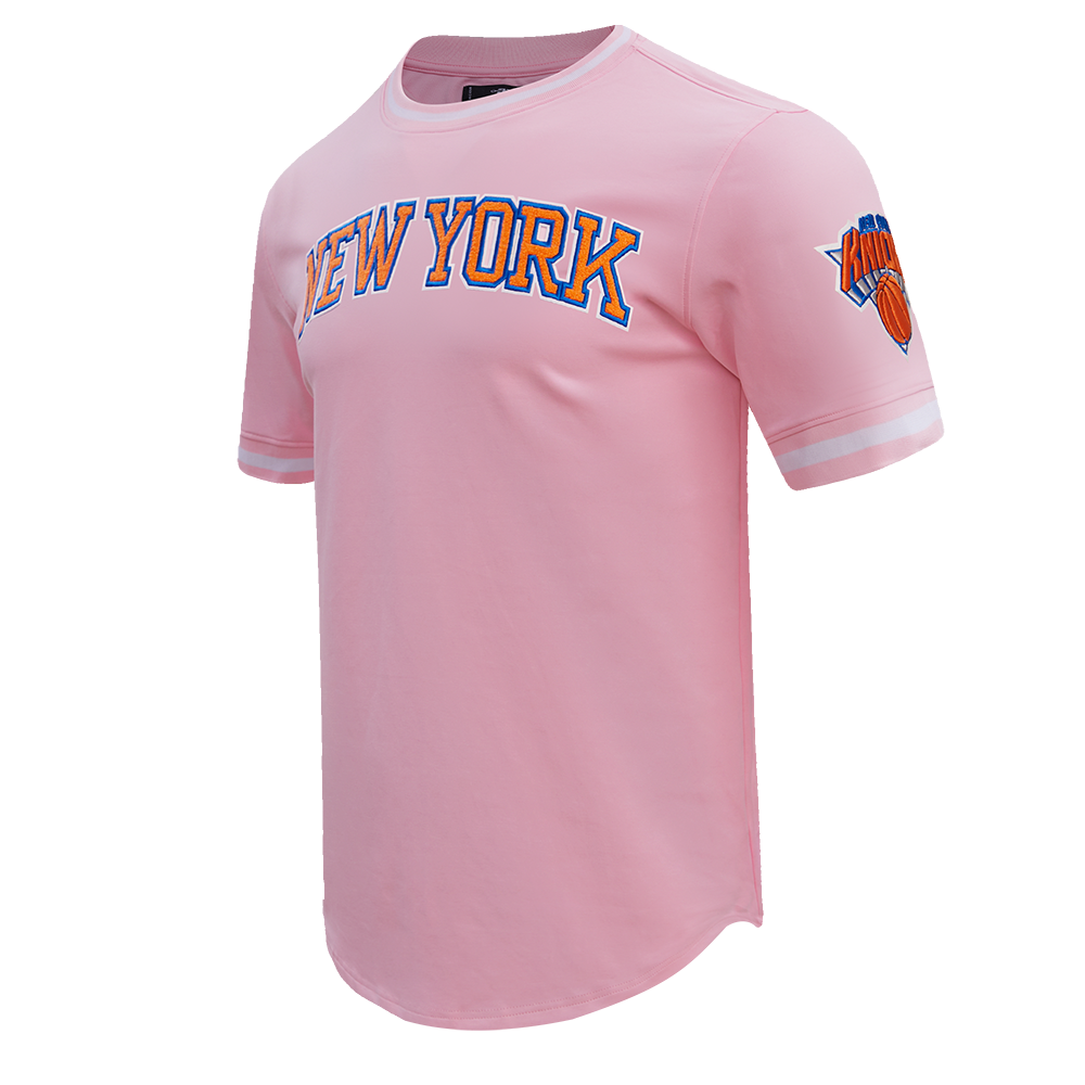NBA NEW YORK KNICKS CLASSIC CHENILLE MEN'S TEE (PINK)