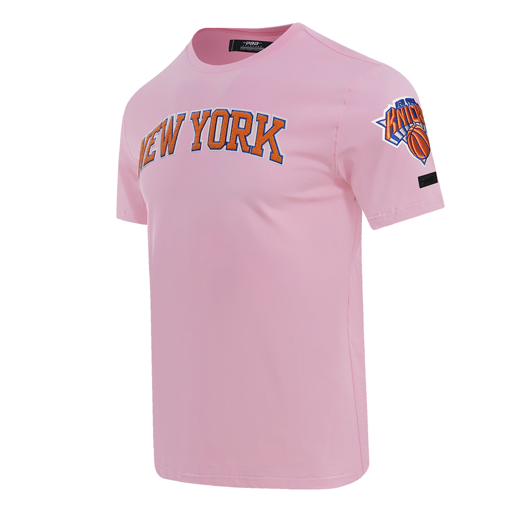 NBA NEW YORK KNICKS LOGO PRO TEAM MEN'S TEE (PINK)