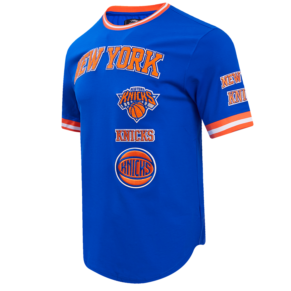 NBA NEW YORK KNICKS RETRO CLASSIC MEN'S TEE (ROYAL BLUE/ORANGE)