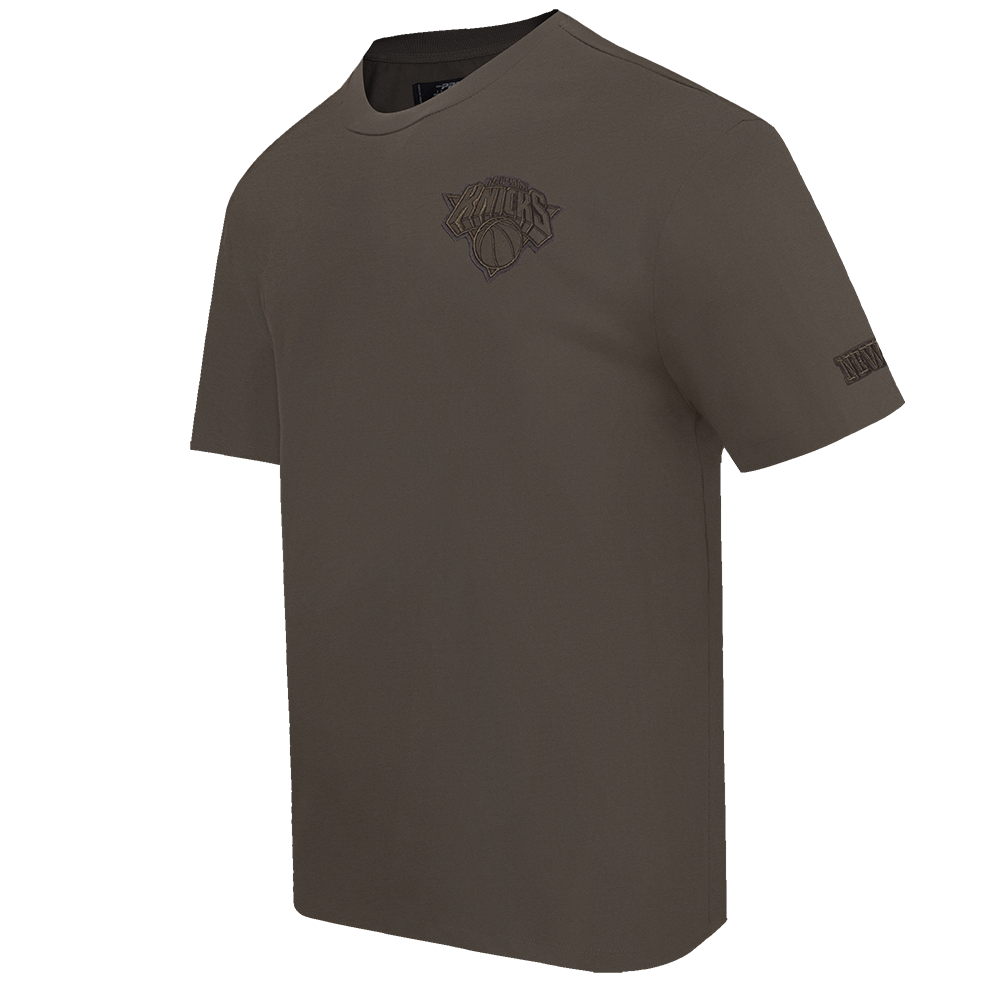 NBA NEW YORK KNICKS NEUTRAL MEN'S DROP SHOULDER TEE (DARK TAUPE)