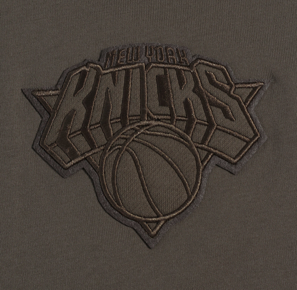 NBA NEW YORK KNICKS NEUTRAL MEN'S DROP SHOULDER TEE (DARK TAUPE)