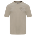 NBA NEW YORK KNICKS NEUTRAL COTTON JERSEY DROP SHOULDER TEE (TAUPE)