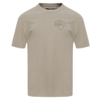NBA NEW YORK KNICKS NEUTRAL COTTON JERSEY DROP SHOULDER TEE (TAUPE)