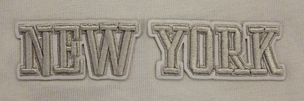 NBA NEW YORK KNICKS NEUTRAL COTTON JERSEY DROP SHOULDER TEE (TAUPE)
