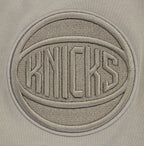 NBA NEW YORK KNICKS NEUTRAL COTTON JERSEY DROP SHOULDER TEE (TAUPE)
