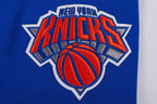 NBA NEW YORK KNICKS SCRIPT TAIL MEN'S DOUBLE KNIT 2.0 SHORT (ROYAL BLUE/ORANGE)