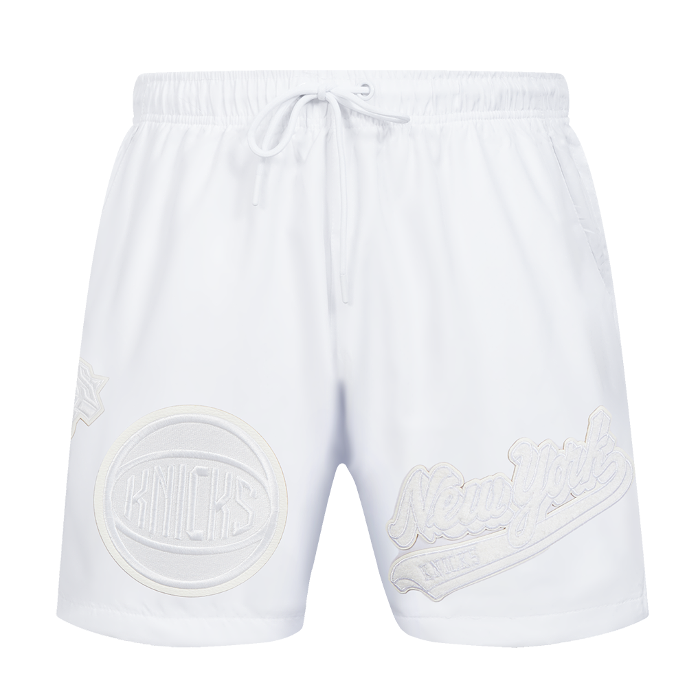 NBA NEW YORK KNICKS WHITE OUT MEN'S WOVEN SHORT (WHITE)