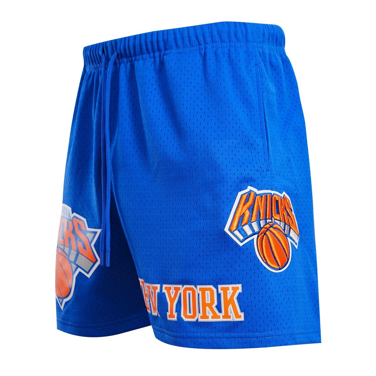 SHORT EN MAILLE POUR HOMME AVEC LOGO NBA NEW YORK KNICKS (BLEU ROI)