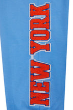 NBA NEW YORK KNICKS CLASSIC CHENILLE MEN'S JOGGER (UNIVERSITY BLUE)