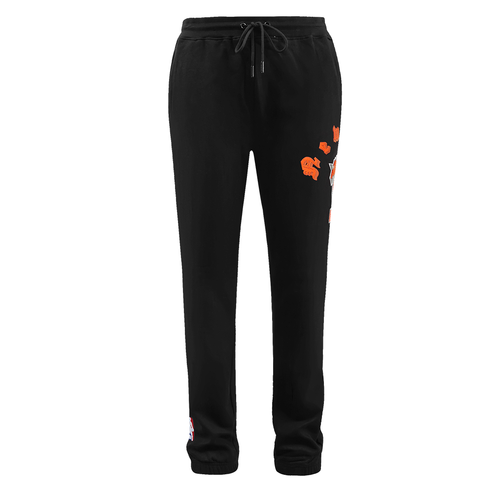 NBA NEW YORK KNICKS OLD ENGLISH MEN'S SWEATPANT (BLACK)