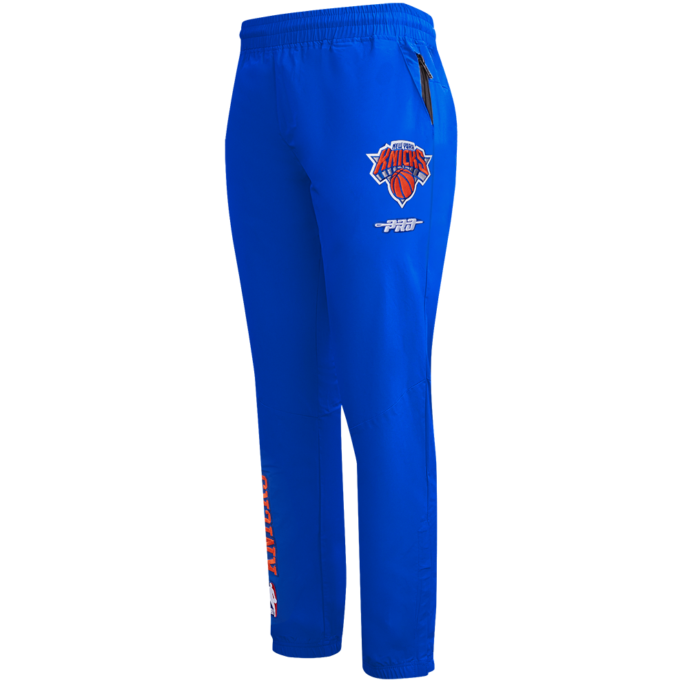 NBA NEW YORK KNICKS CLASSIC WIND SUIT PANTALON TISSÉ POUR HOMME (BLEU ROYAL)
