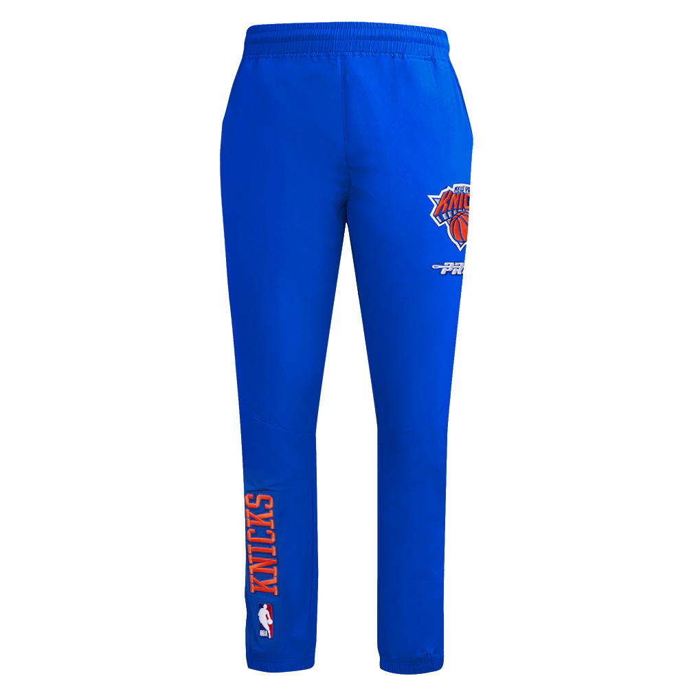 NBA NEW YORK KNICKS CLASSIC WIND SUIT PANTALON TISSÉ POUR HOMME (BLEU ROYAL)