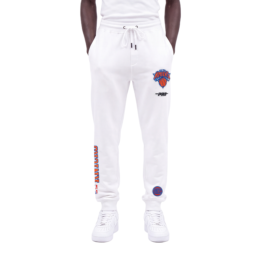 NBA NEW YORK KNICKS CLASSIC CHENILLE MEN'S PANTS (WHITE)