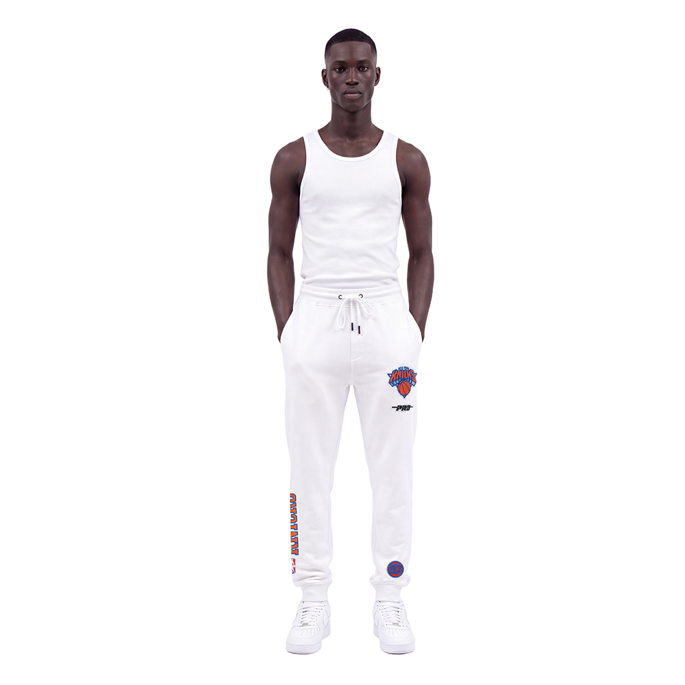 NBA NEW YORK KNICKS CLASSIC CHENILLE MEN'S PANTS (WHITE)