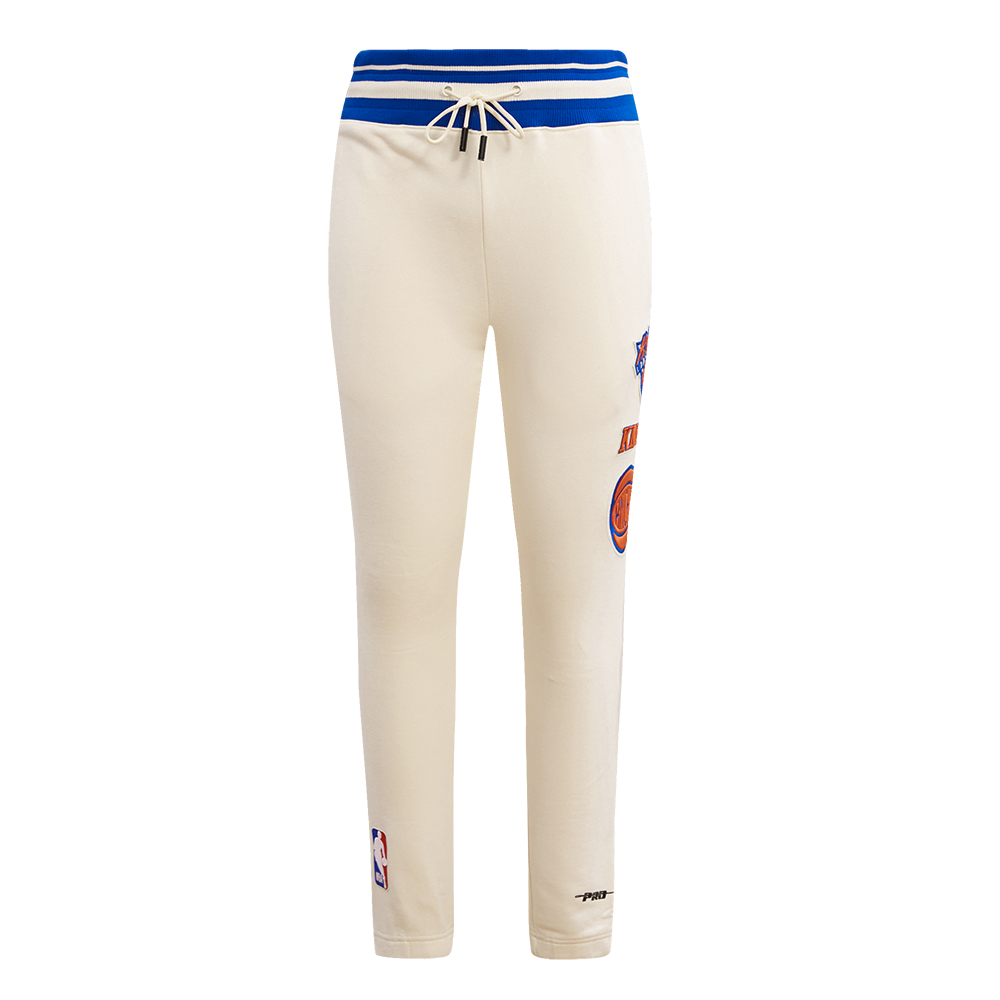 NBA NEW YORK KNICKS RETRO CLASSIC MEN'S SWEATPANT (EGGSHELL/ ROYAL BLUE)