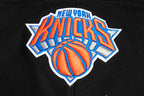 NBA NEW YORK KNICKS SCRIPT TAIL CHANDAIL À CAPUCHON EN MOLLETON CÔTELÉ POUR HOMME (NOIR/BLEU ROYAL/NOIR)