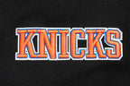 NBA NEW YORK KNICKS SCRIPT TAIL CHANDAIL À CAPUCHON EN MOLLETON CÔTELÉ POUR HOMME (NOIR/BLEU ROYAL/NOIR)