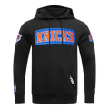 NBA NEW YORK KNICKS DIY PICK STITCH CHANDAIL À CAPUCHON EN MAILLE DOUBLE POUR HOMME (NOIR)