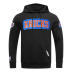 NBA NEW YORK KNICKS DIY PICK STITCH CHANDAIL À CAPUCHON EN MAILLE DOUBLE POUR HOMME (NOIR)