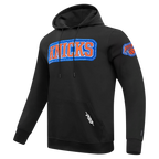 NBA NEW YORK KNICKS DIY PICK STITCH CHANDAIL À CAPUCHON EN MAILLE DOUBLE POUR HOMME (NOIR)